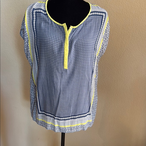 1.2.3. Paris Blue & Yellow Lightweight Top - Picture 1 of 12